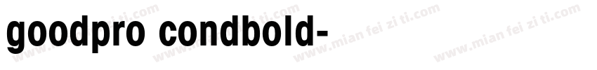 goodpro condbold字体转换